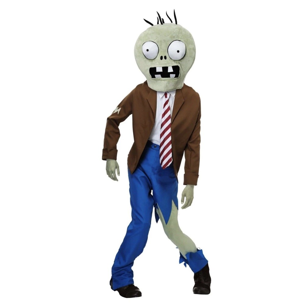 PLANTS VS ZOMBIES Zombie Costume Halloween Adult Size XL New In Bag